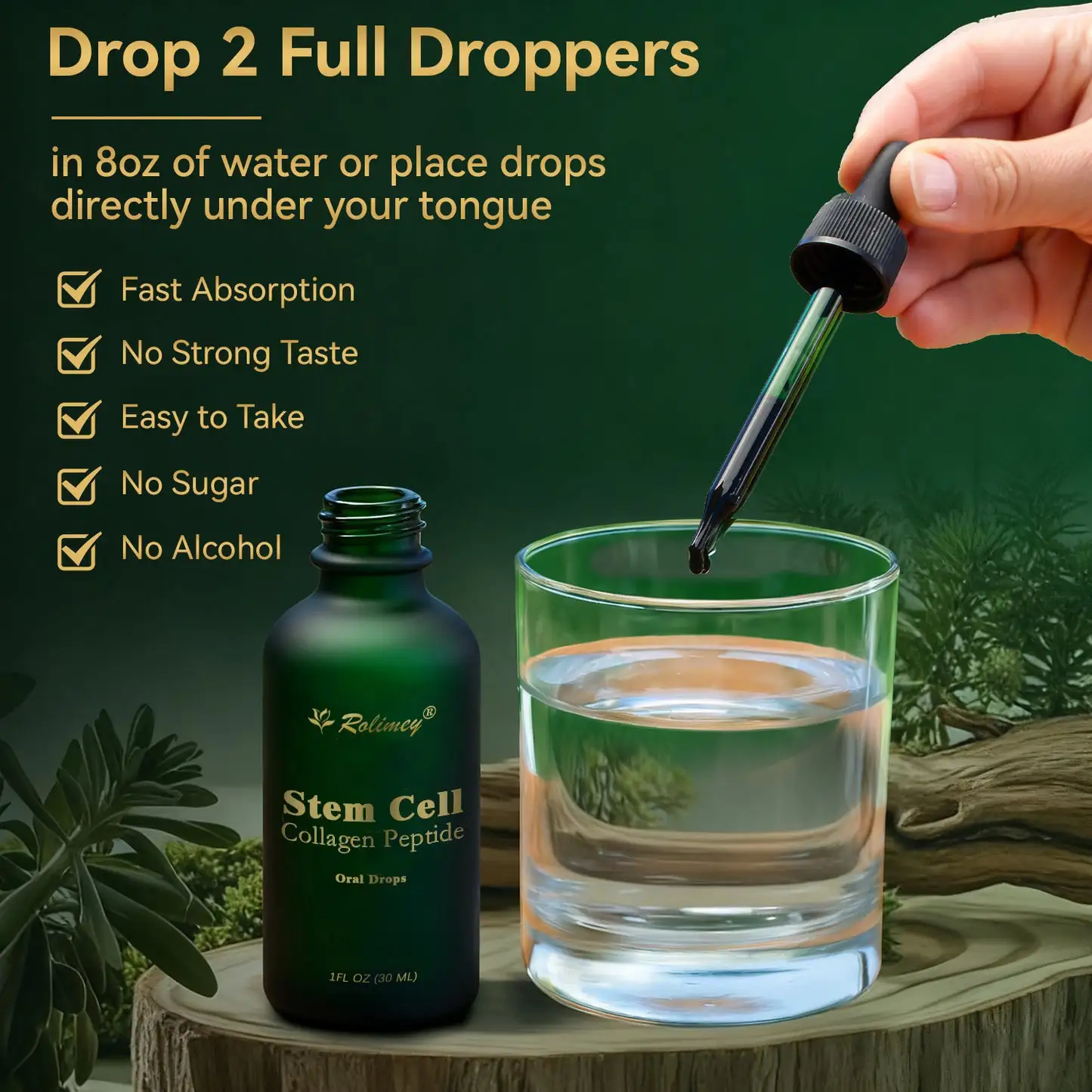 Rolimey® Stem Cell Collagen Peptide Oral Drops