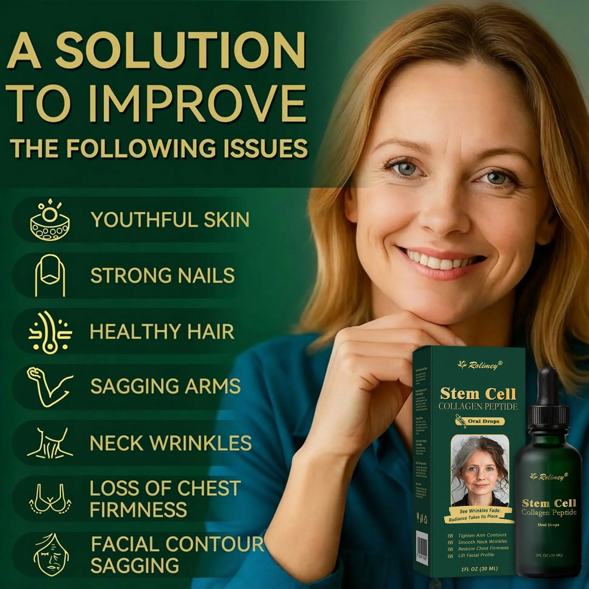 Rolimey® Stem Cell Collagen Peptide Oral Drops